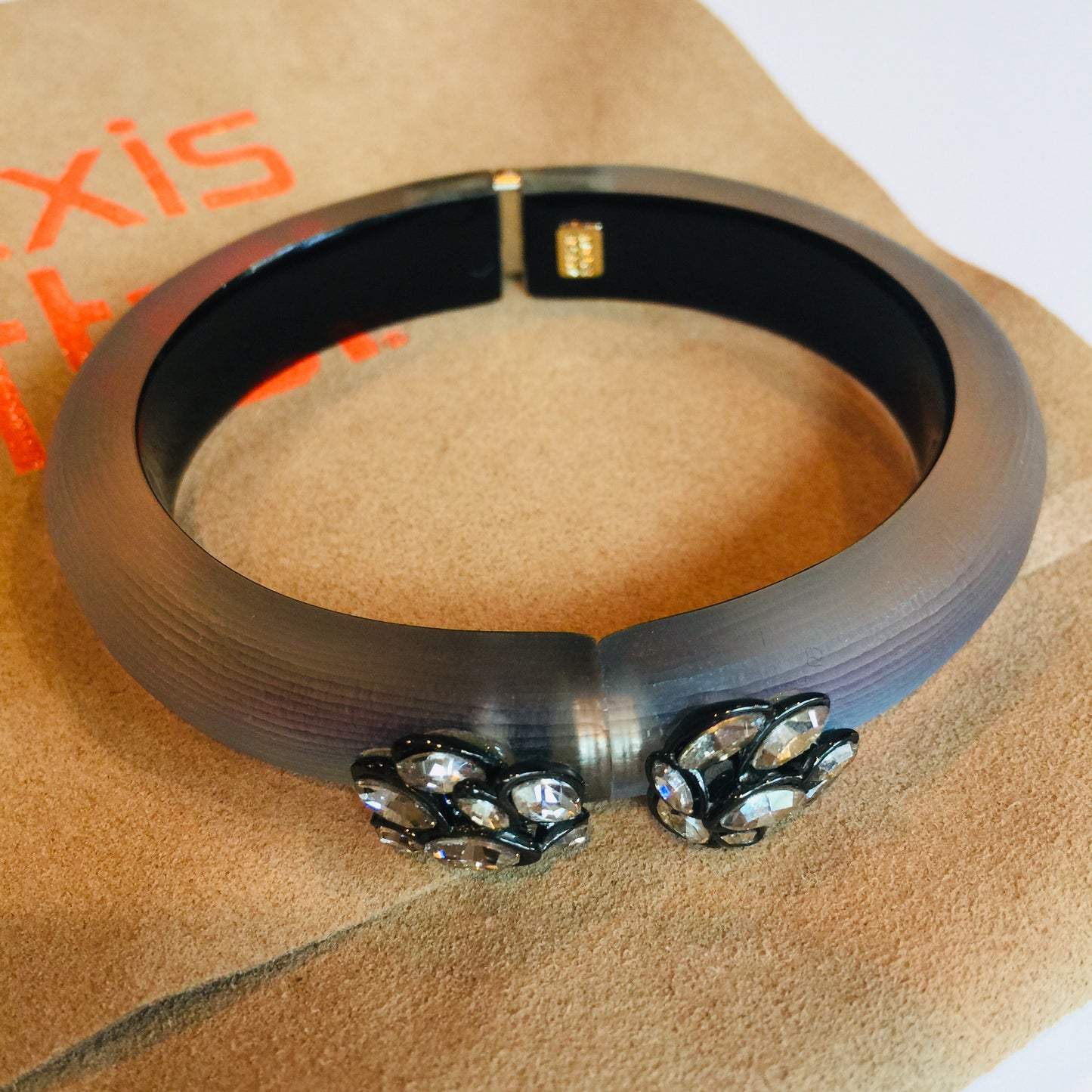 Alexis Bittar Hinged & Faceted Lucite Bangle