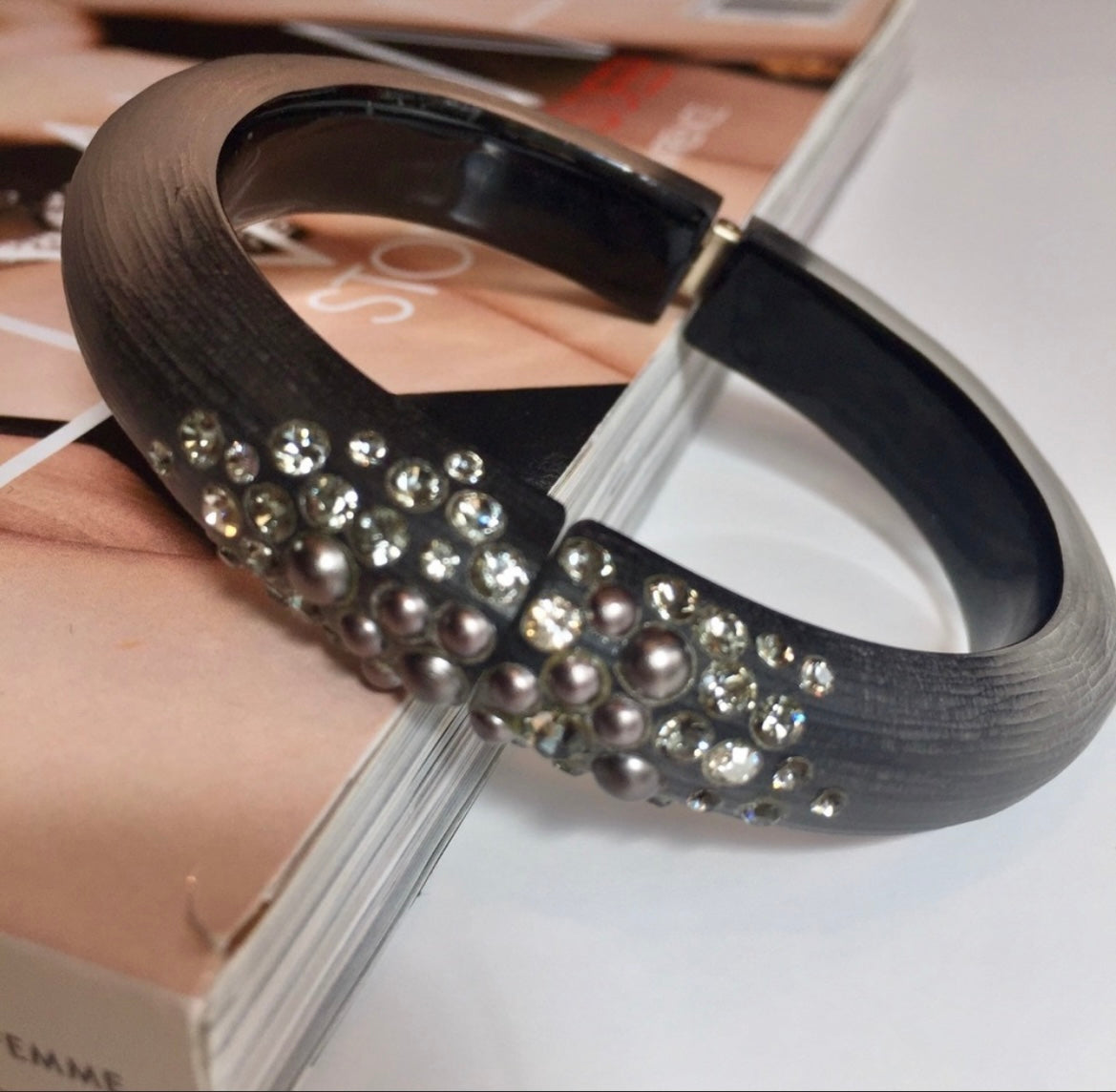Alexis Bittar Hinged and Faceted Bangle