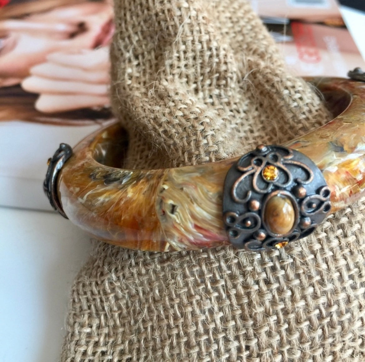 Stunning Vintage Artisan Bangle