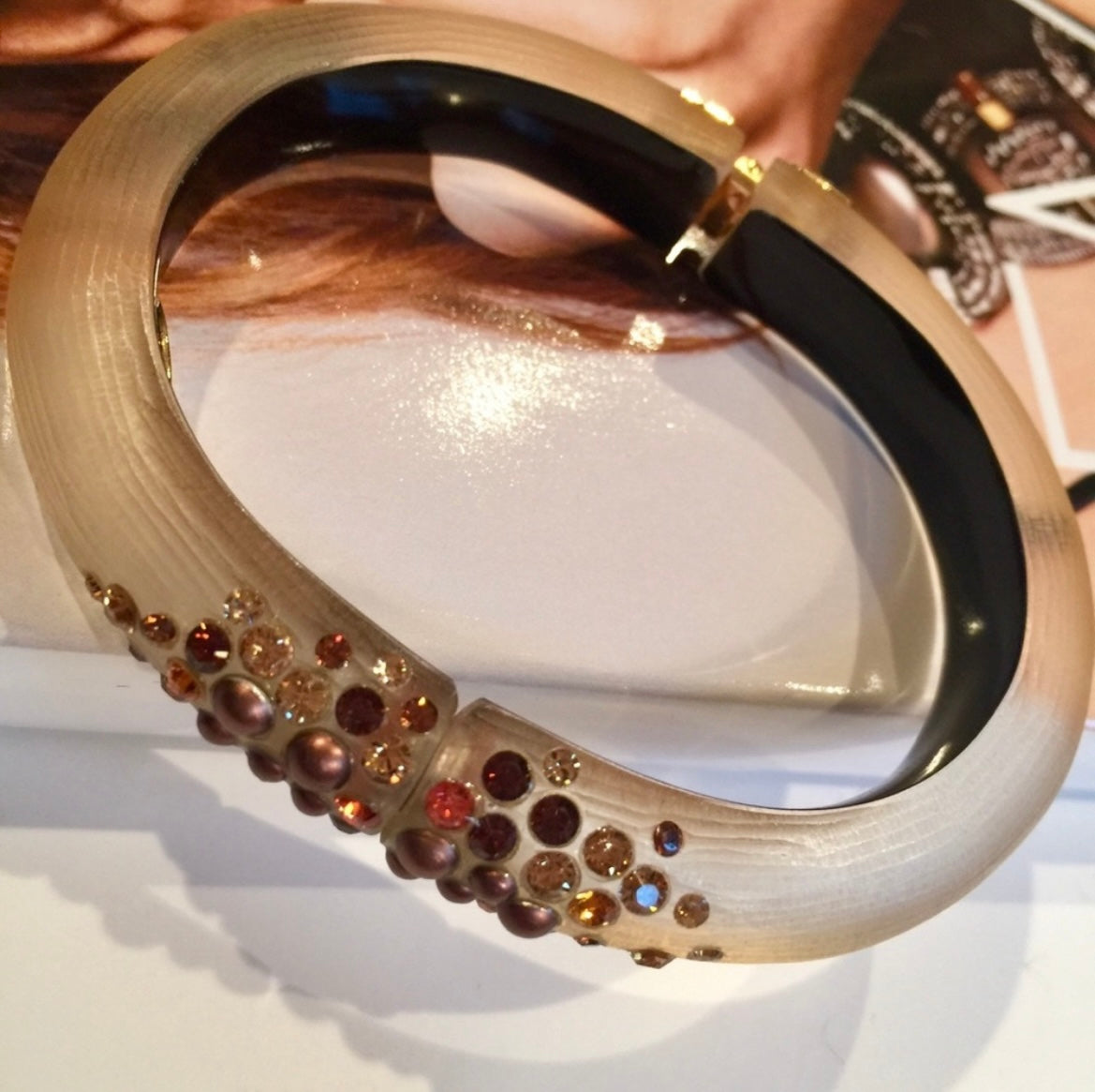 Alexis Bittar Hinged & Faceted Bracelet