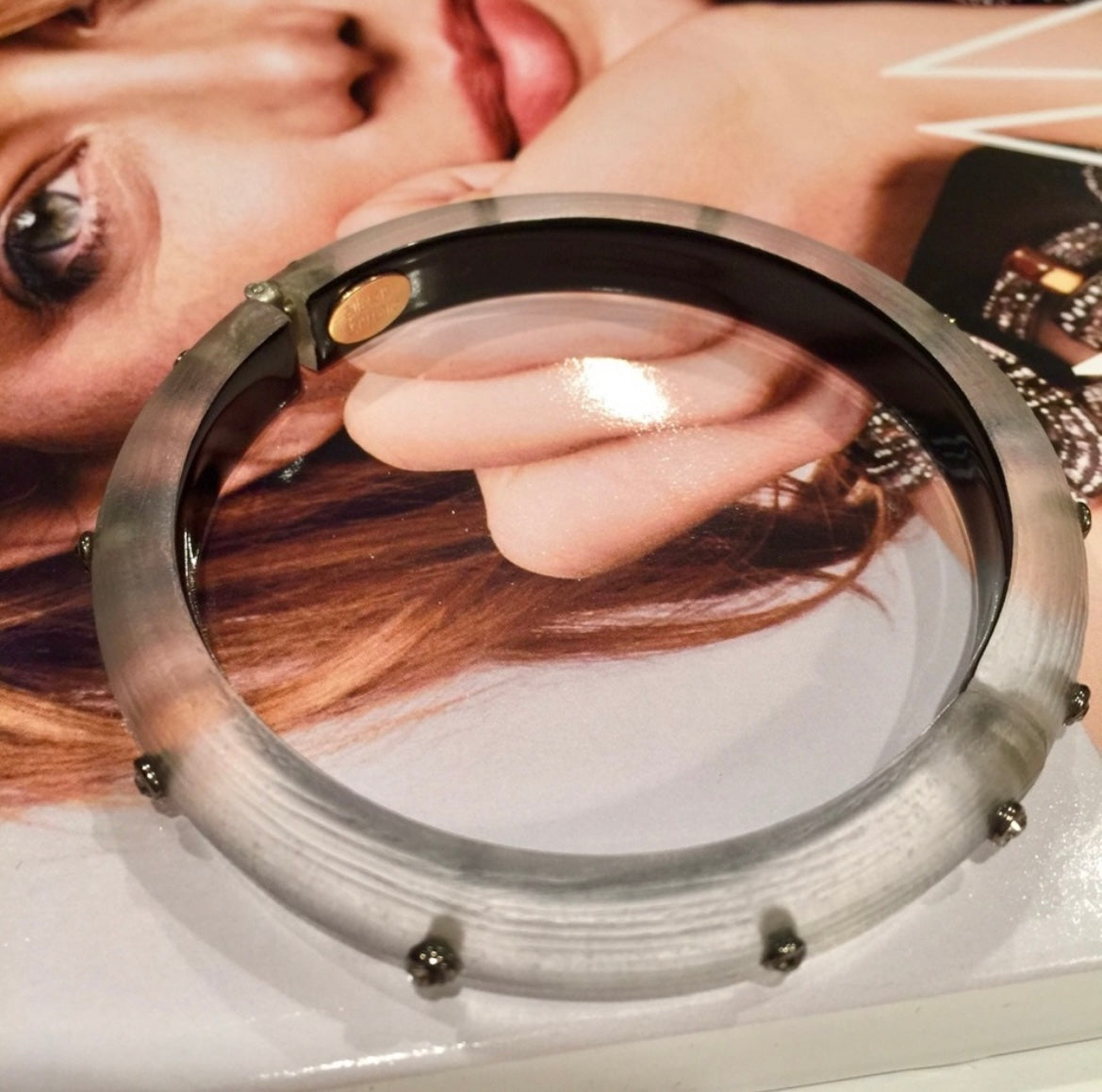 Alexis Bittar Hinged & Faceted Bangle